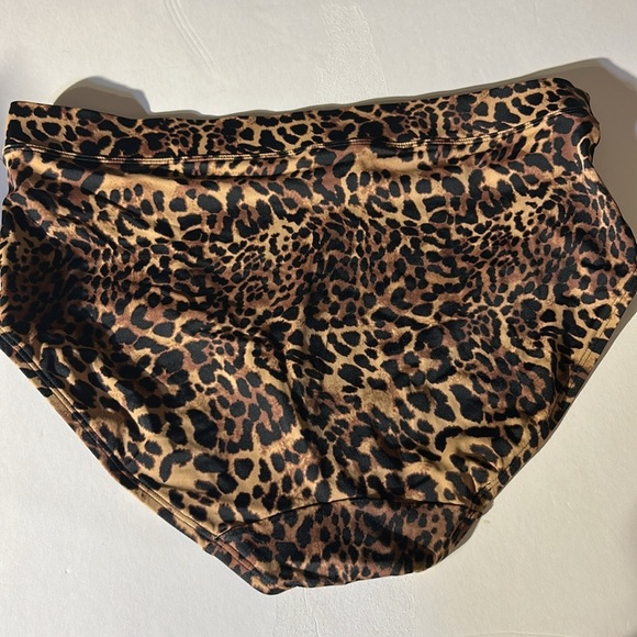 Swim by Cacique leopard‎ print High Waist bikini Swimsuit bottom size 18 NWOT - Picture 3 of 12